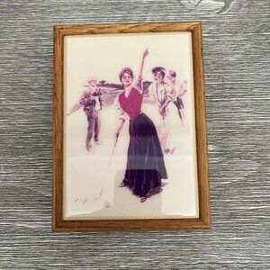 Vintage 1980s Golf Lady Jewelry Keepsake Decorative Box